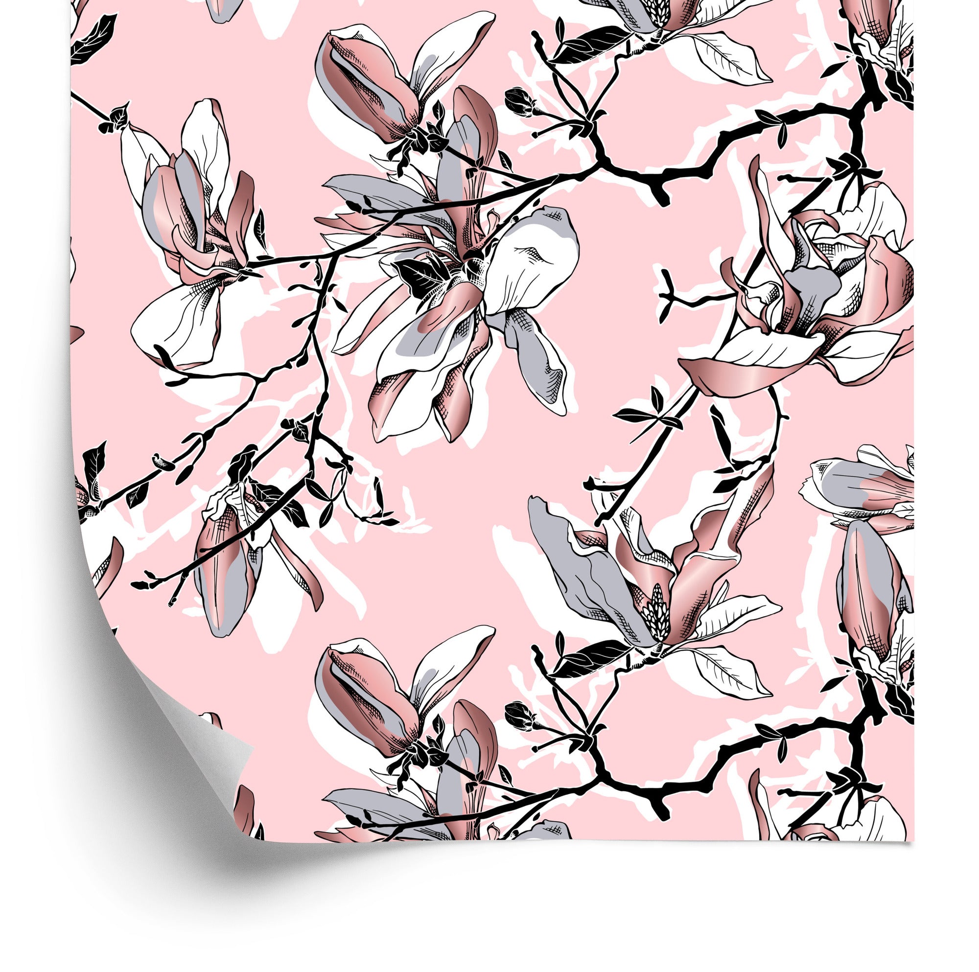 Tapeta Pastelowe Kwiaty Magnolii