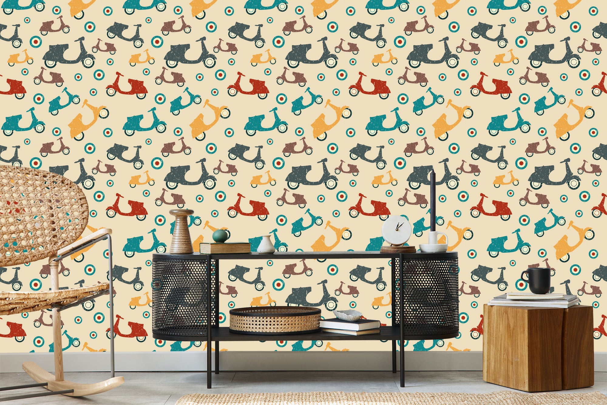 Tapeta Skutery W Stylu Vintage
