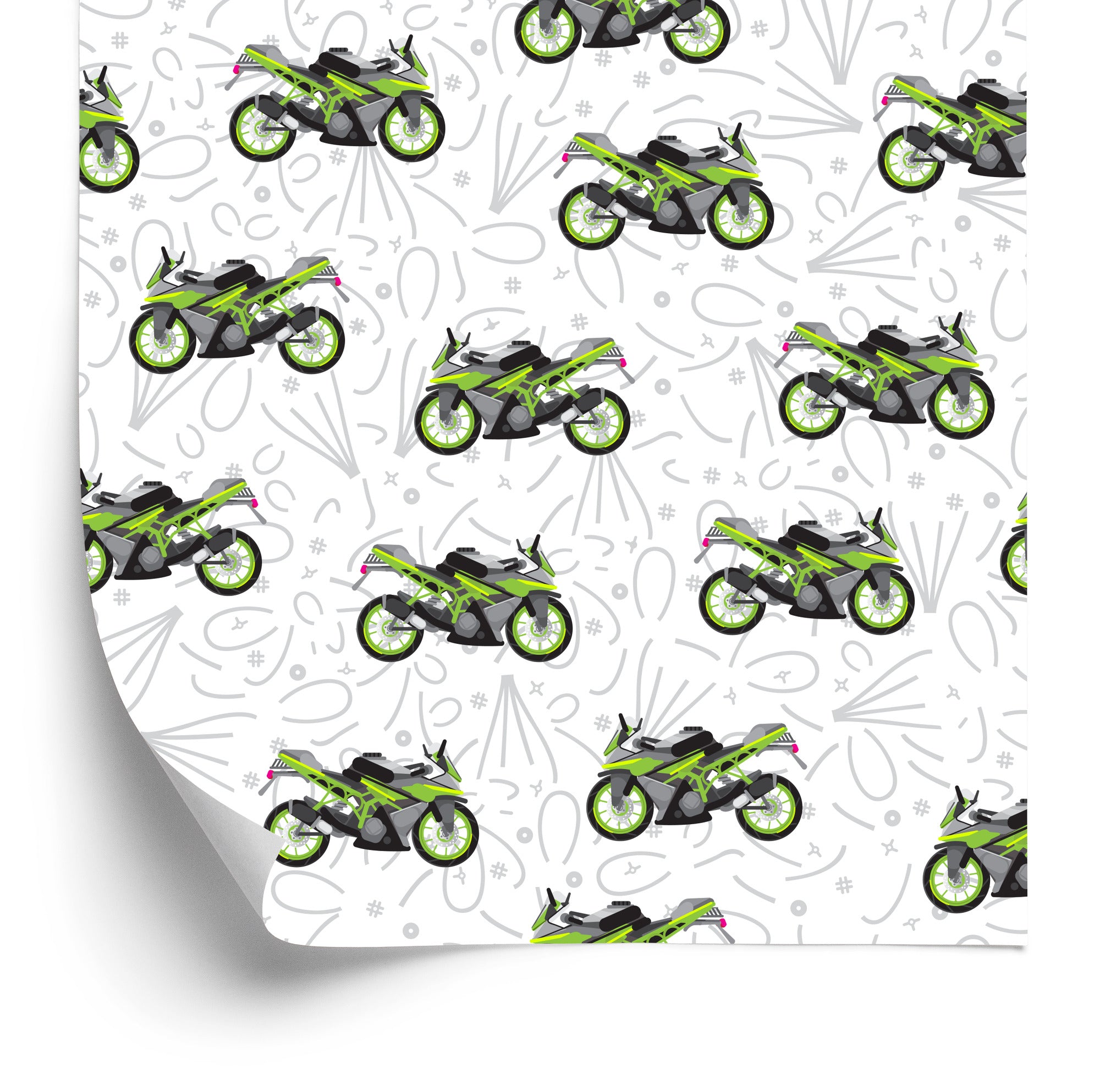 Tapeta Nowoczesne Motocykle Z Wzorkami