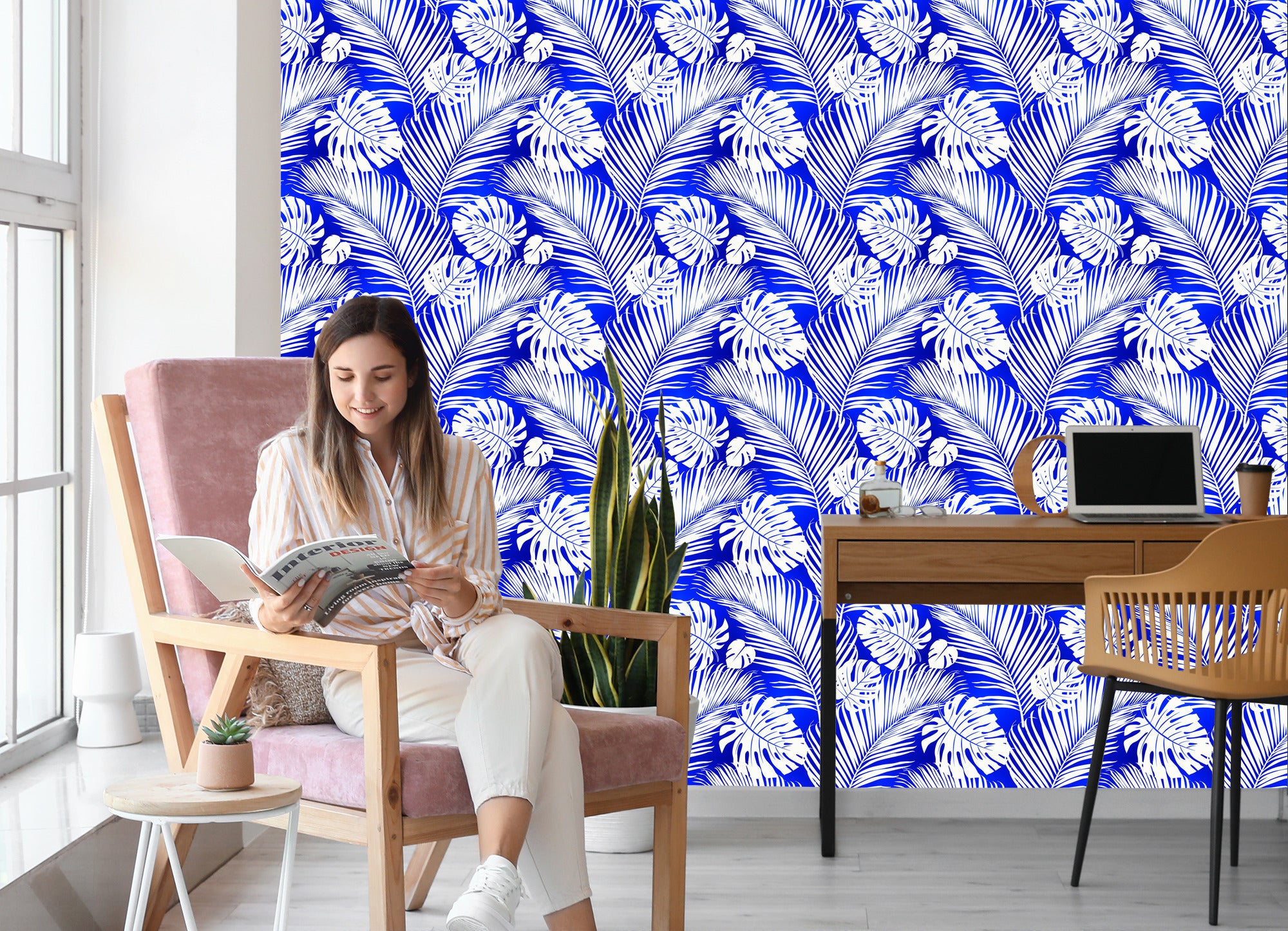 Tapeta Liście Monstera I Palmy