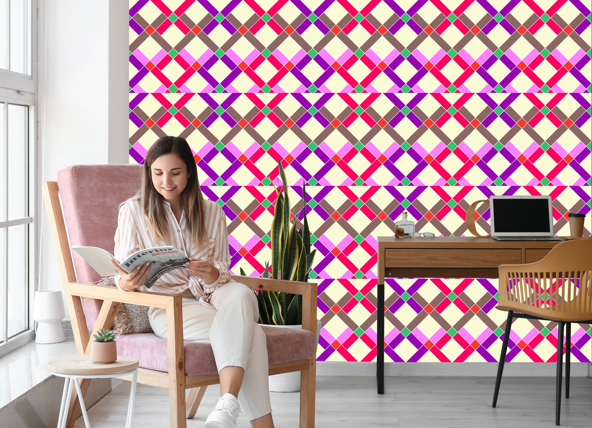 Tapeta Geometryczna - Kolorowe Romby