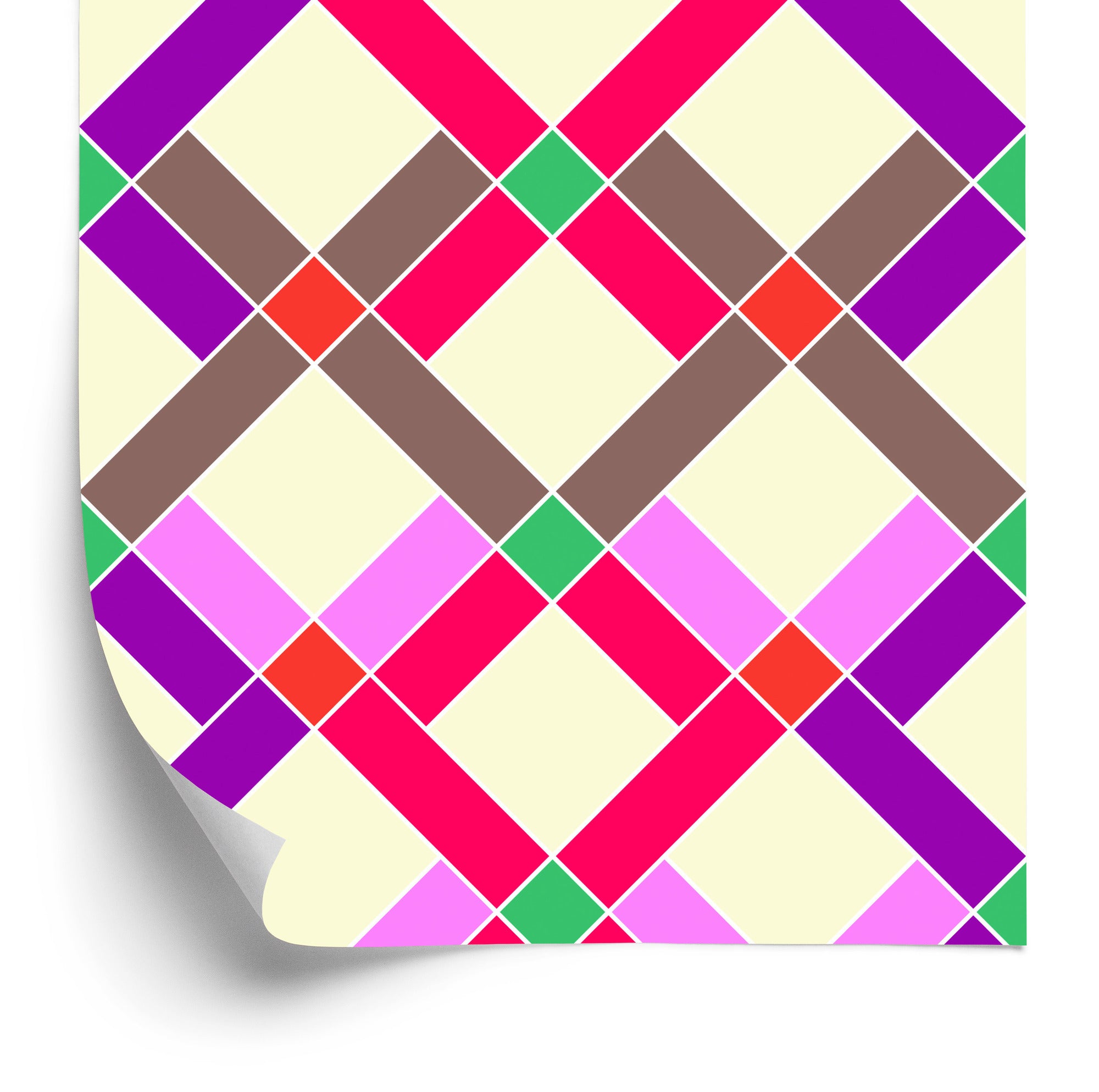 Tapeta Geometryczna - Kolorowe Romby