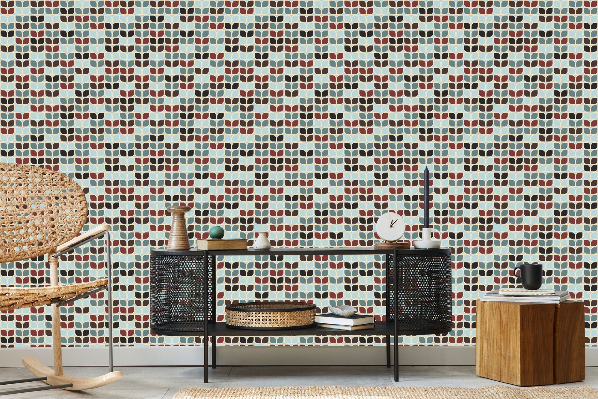 Tapeta Geometryczne Wzory Retro