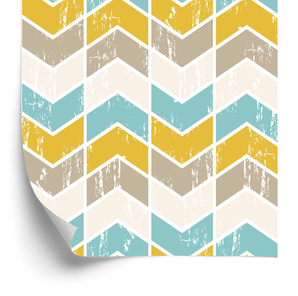 Tapeta Kolorowe Wzory Geometryczne Retro