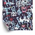 Tapeta Graffiti Z Diamentami