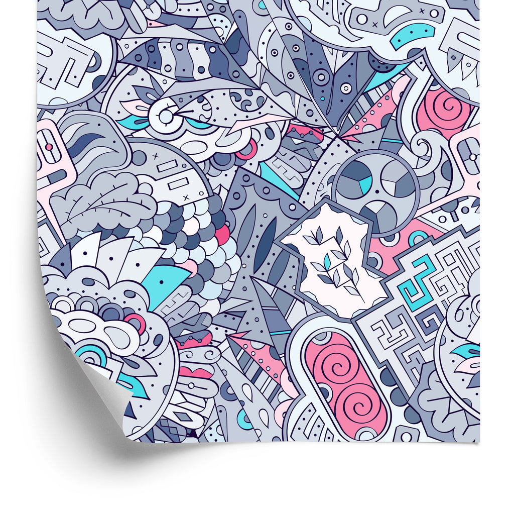 Tapeta Graffiti W Pastelowych Kolorach