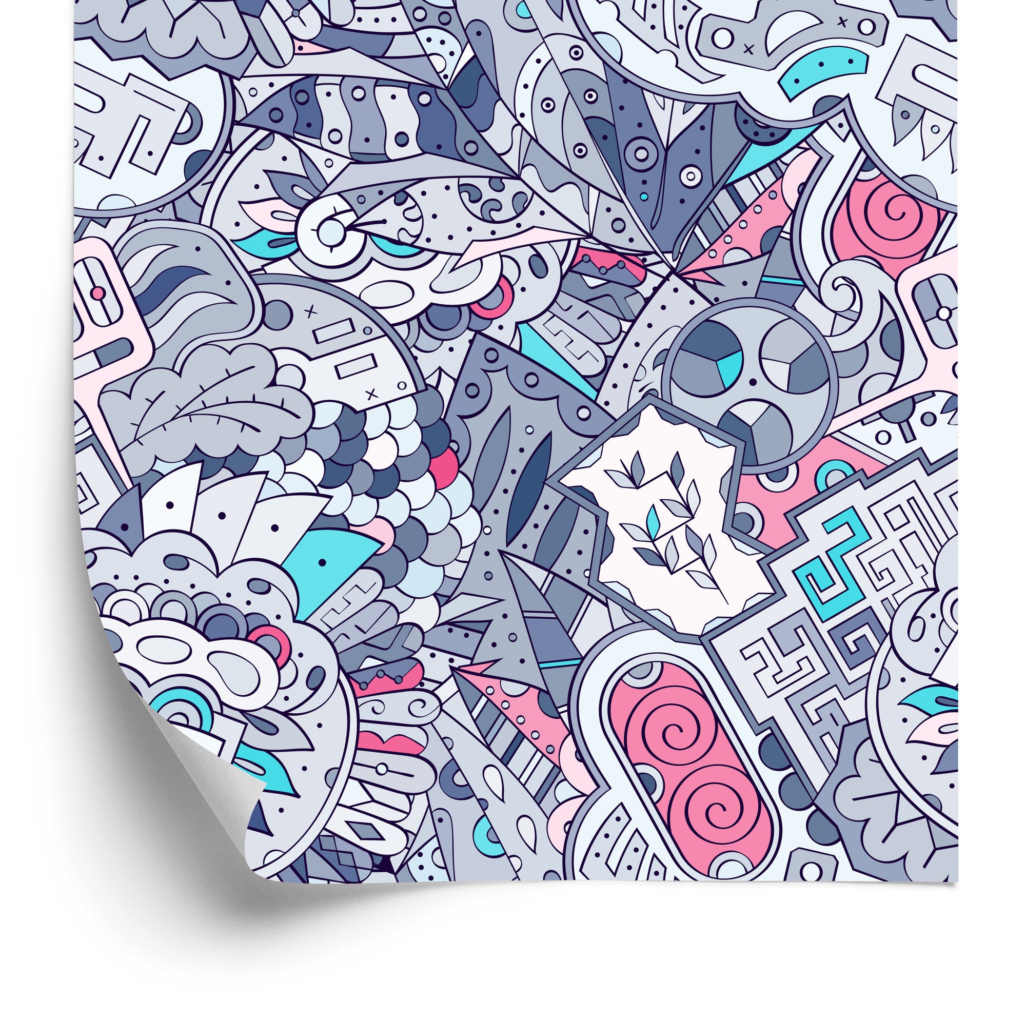 Tapeta Graffiti W Pastelowych Kolorach