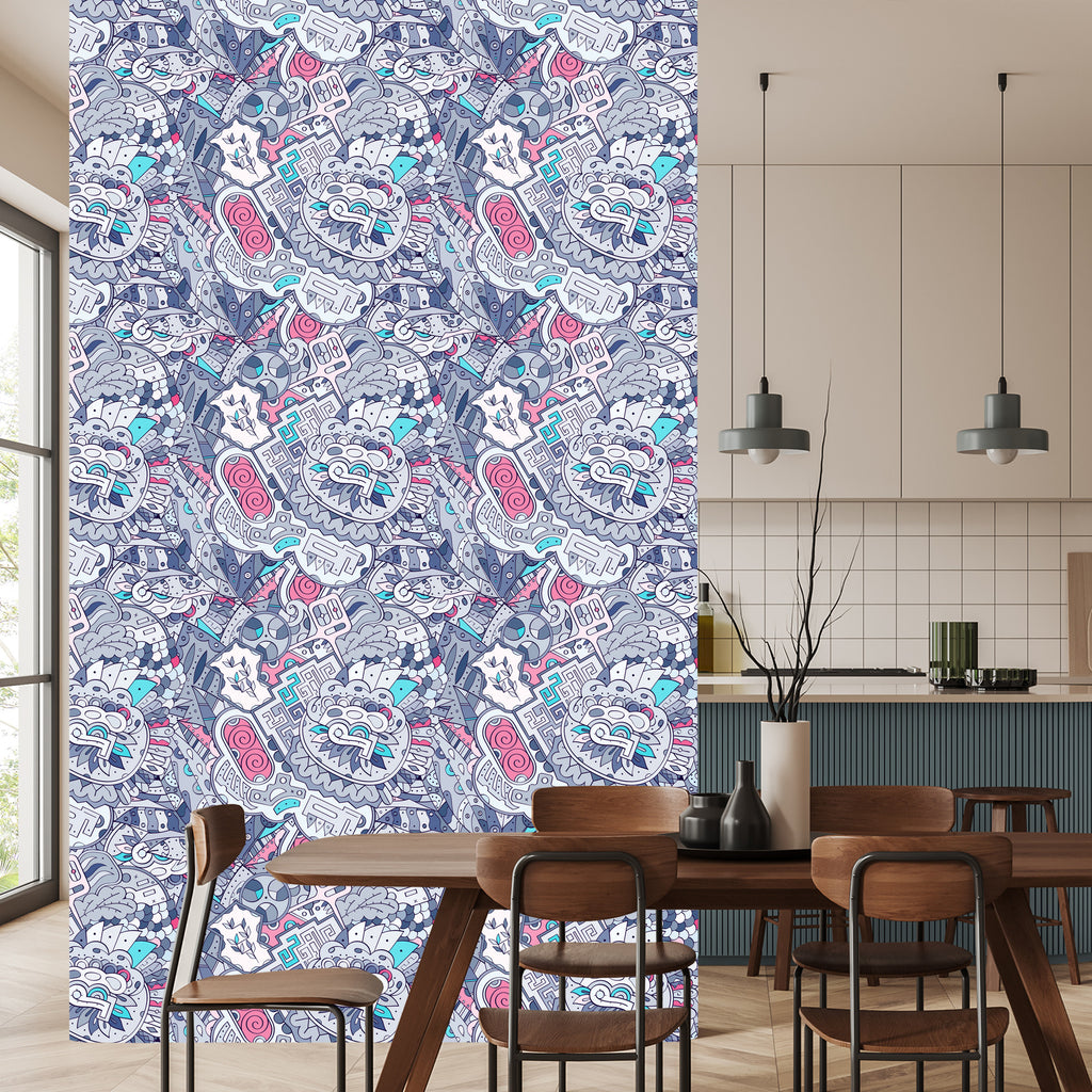 Tapeta Graffiti W Pastelowych Kolorach