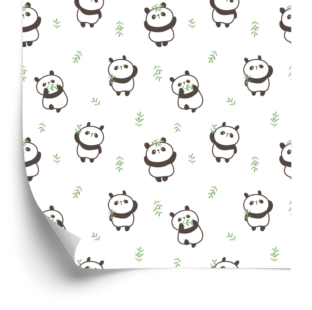Tapeta Pandy Z Liśćmi W Tle