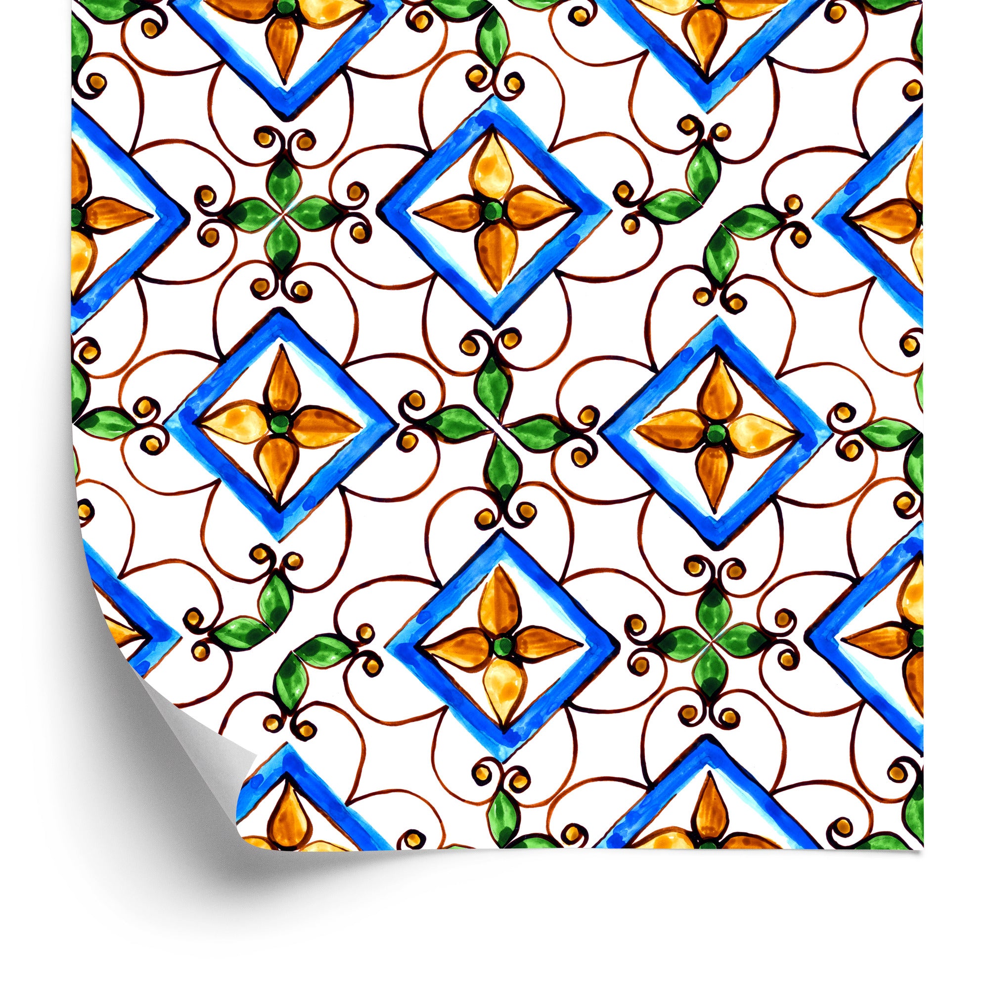 Tapeta Do Jadalni, Kuchni Orientalna Mozaika Wzory