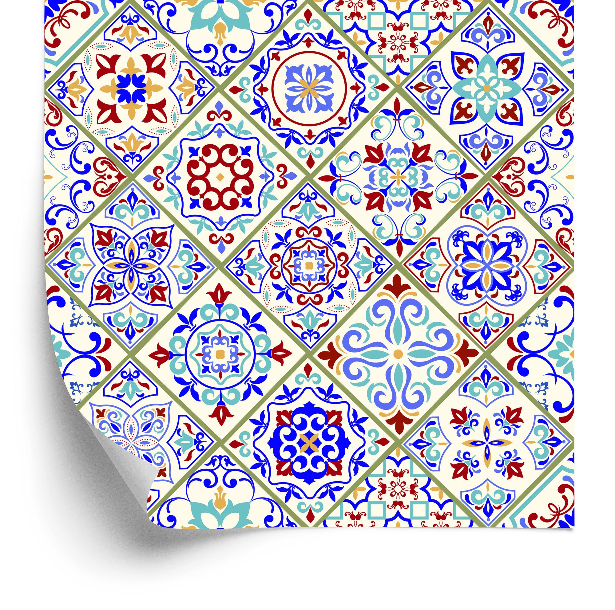 Tapeta Kafelki, Kolorowa Mozaika, Jadalnia