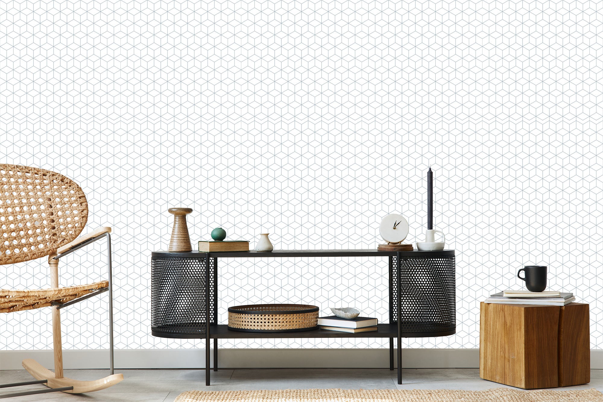Tapeta Geometryczna - Sześciany
