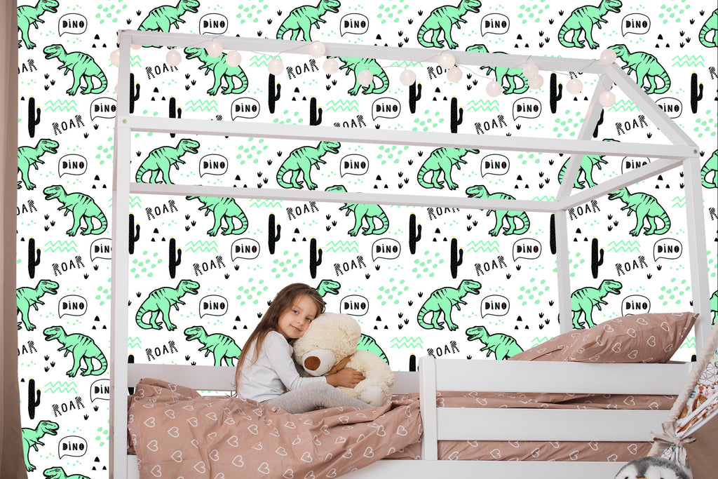 Tapeta W Dinozaury, Kaktusy, Do Pokoju Dziecka