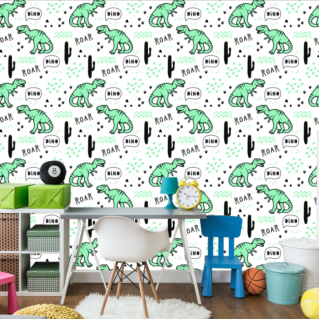 Tapeta W Dinozaury, Kaktusy, Do Pokoju Dziecka