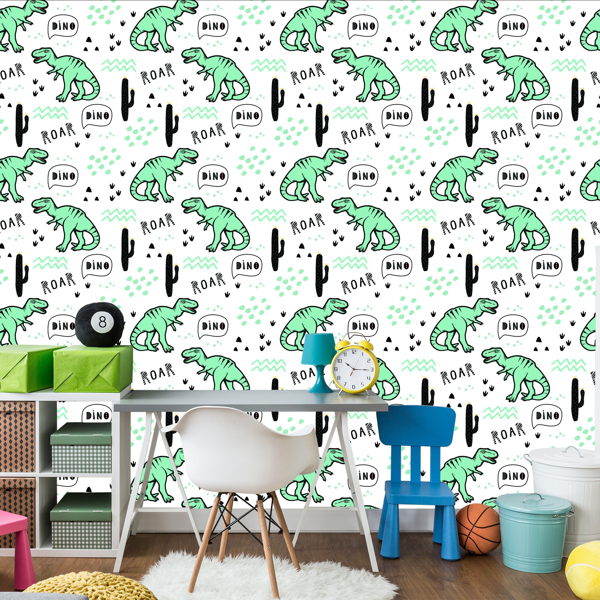 Tapeta W Dinozaury, Kaktusy, Do Pokoju Dziecka