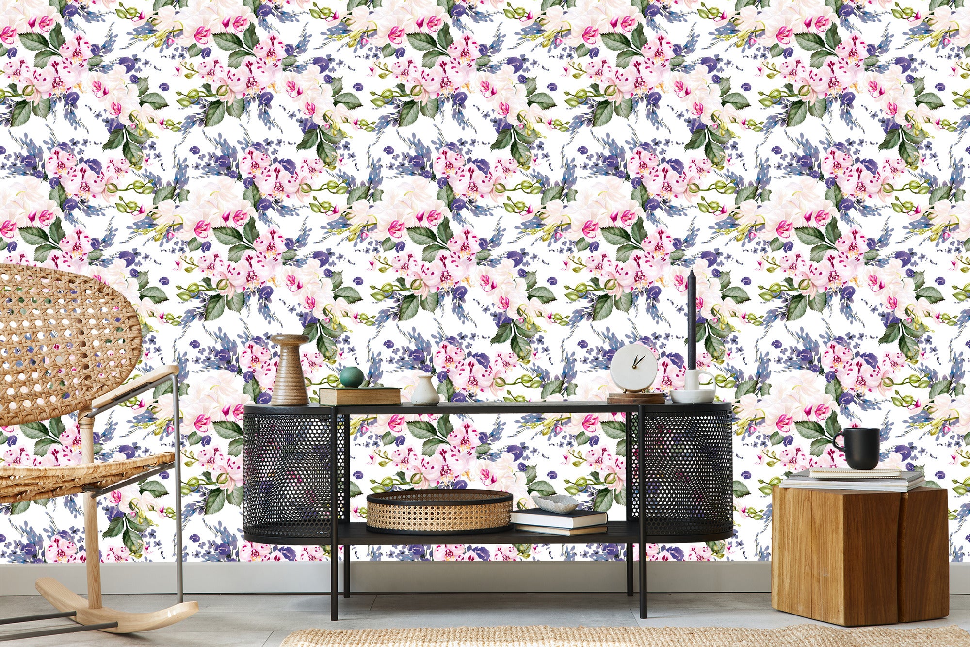 Tapeta Do Salonu Zieleń Kwiaty Storczyki Orchidea
