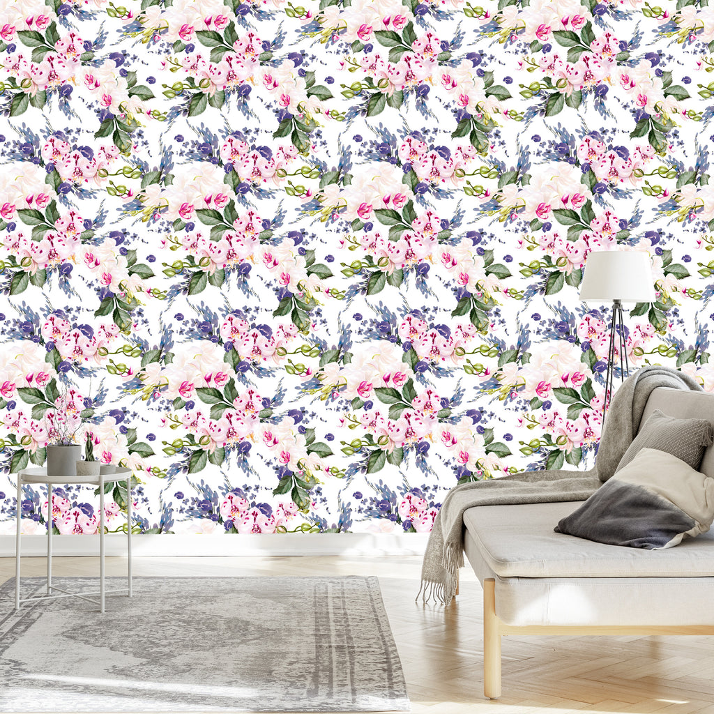 Tapeta Do Salonu Zieleń Kwiaty Storczyki Orchidea