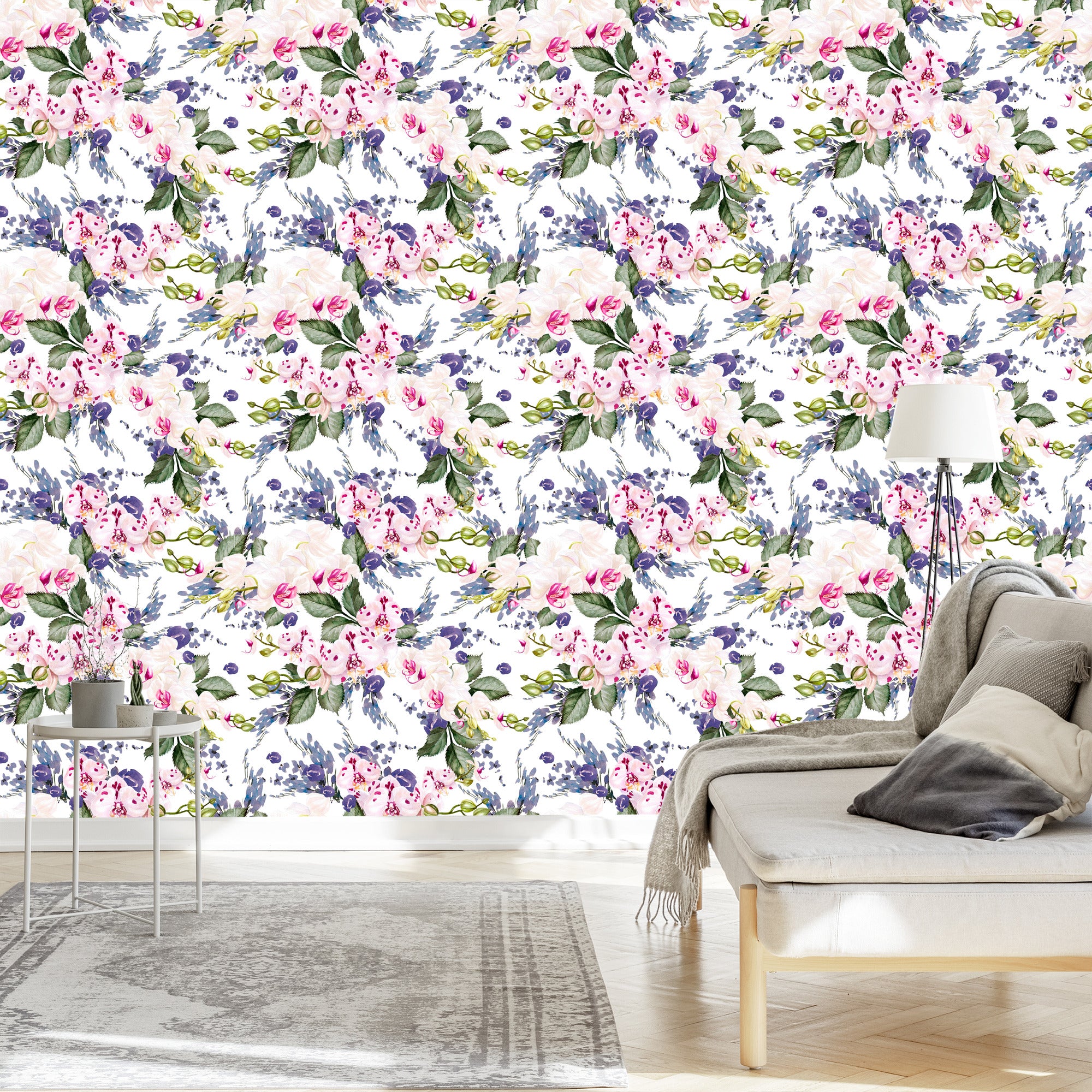 Tapeta Do Salonu Zieleń Kwiaty Storczyki Orchidea