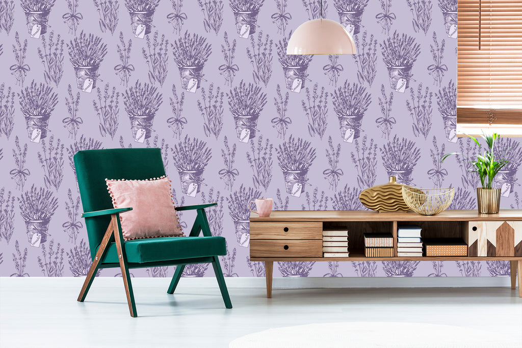 Tapeta Lawenda W Stylu Retro