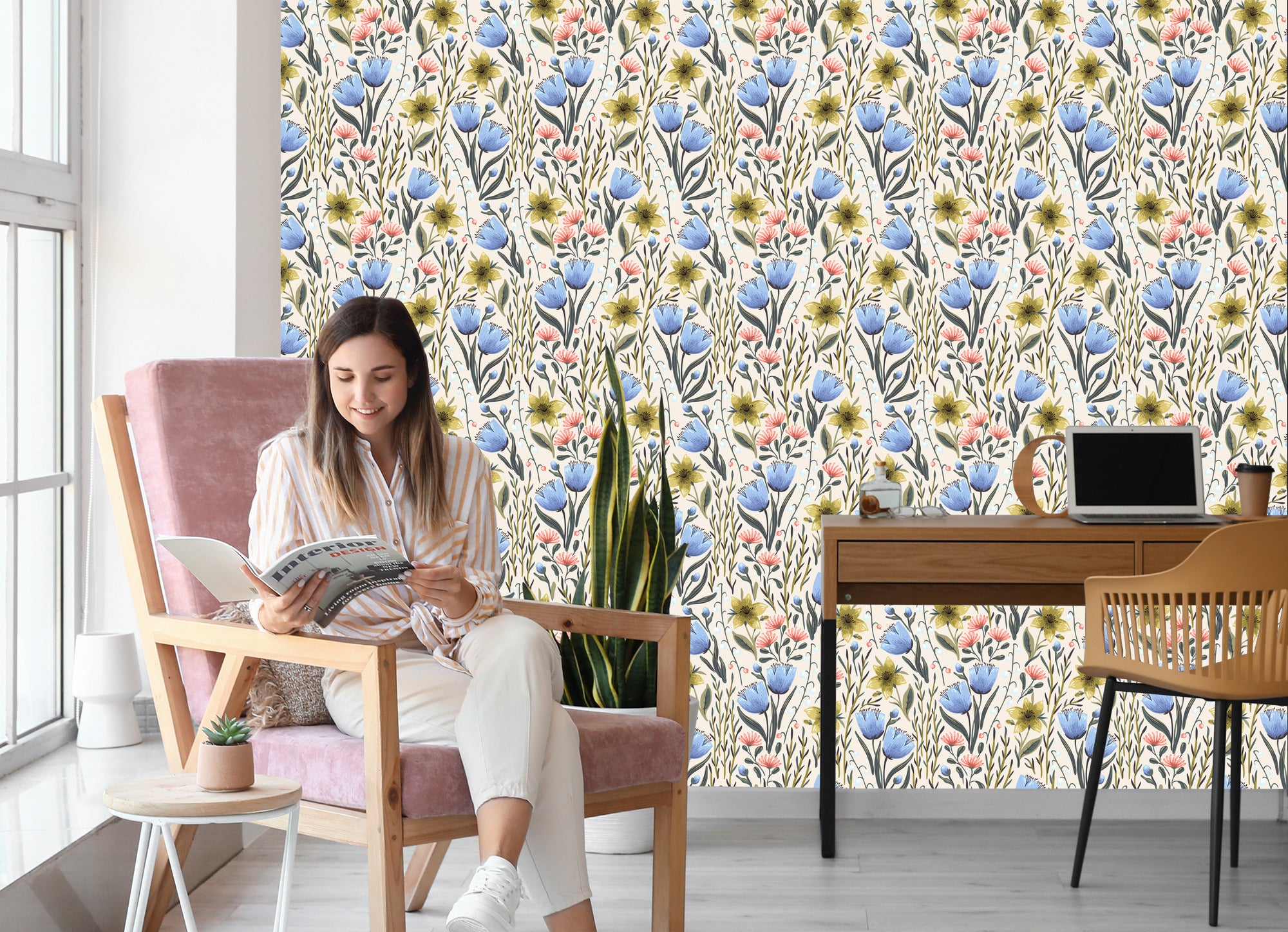 Tapeta Kwiaty Polne W Stylu Vintage