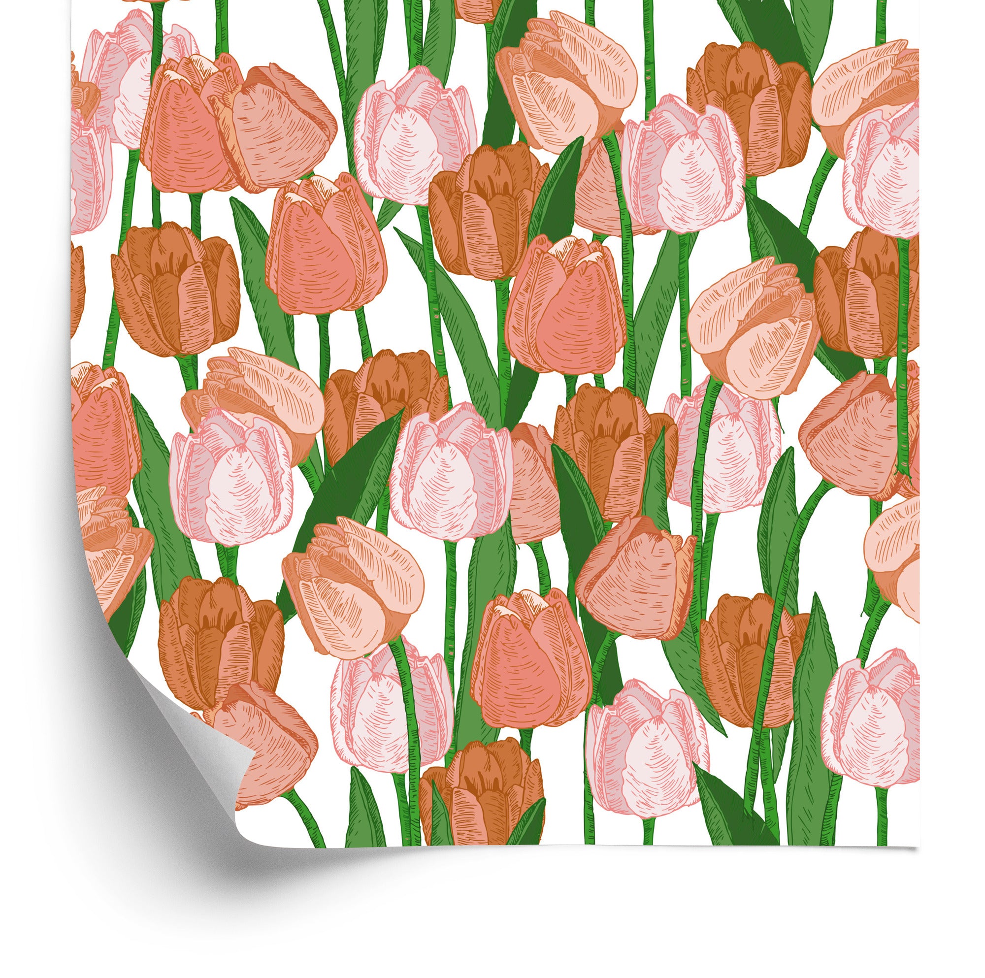 Tapeta Wiosenne Tulipany W Stylu Vintage