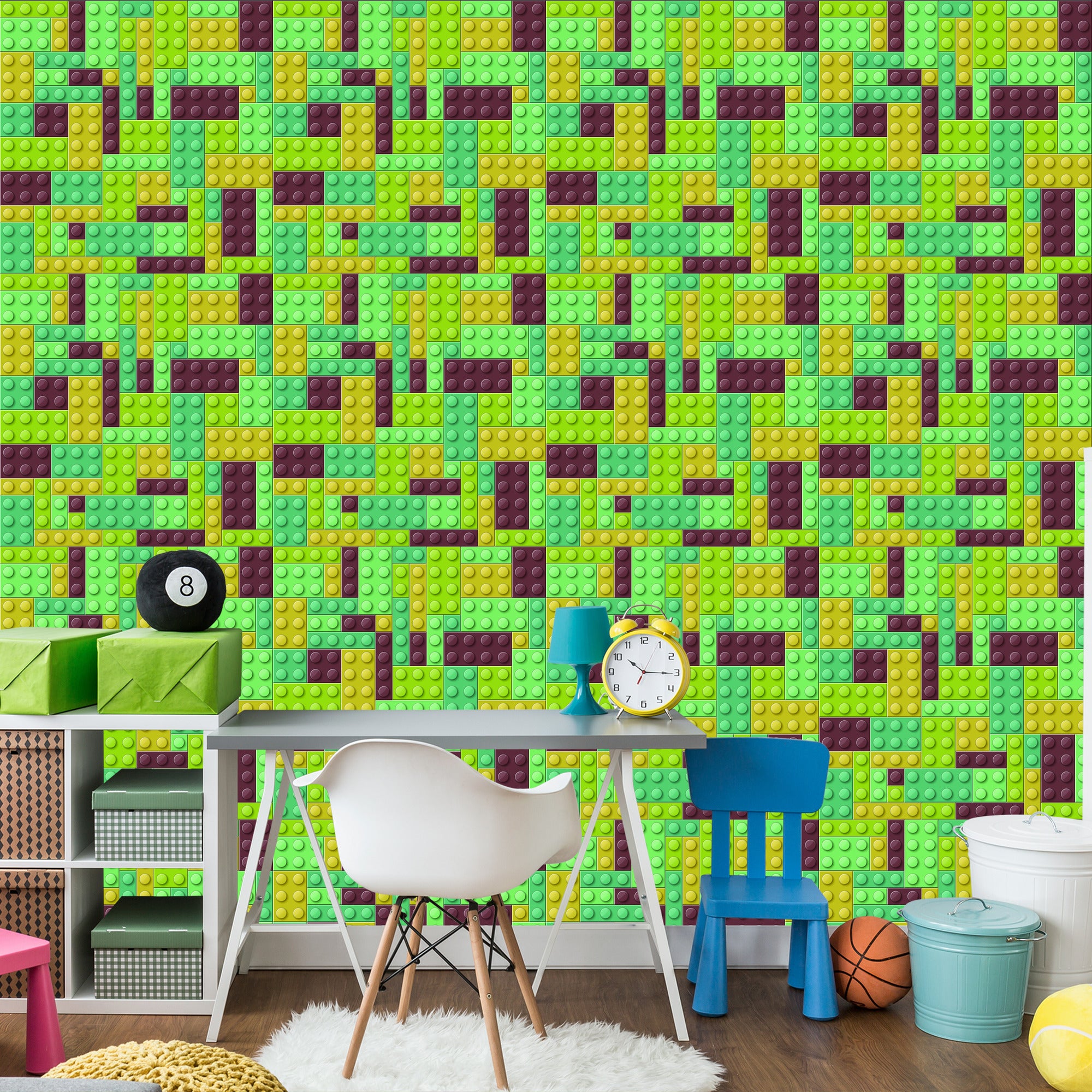 Tapeta Do Pokoju Chłopca Kolorowe Klocki Ozdoba 3D