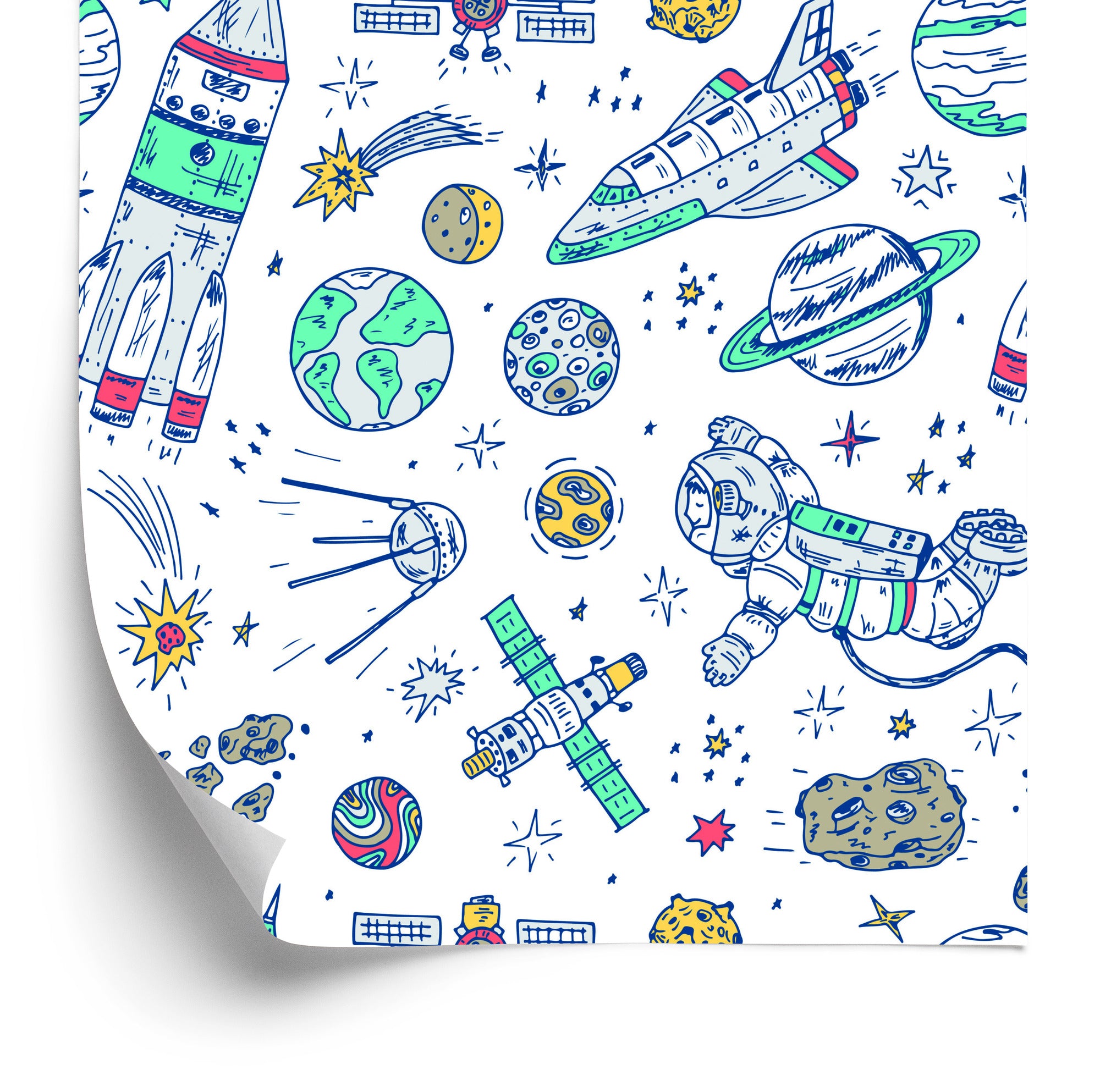 Tapeta Kosmos W Stylu Skandynawskim