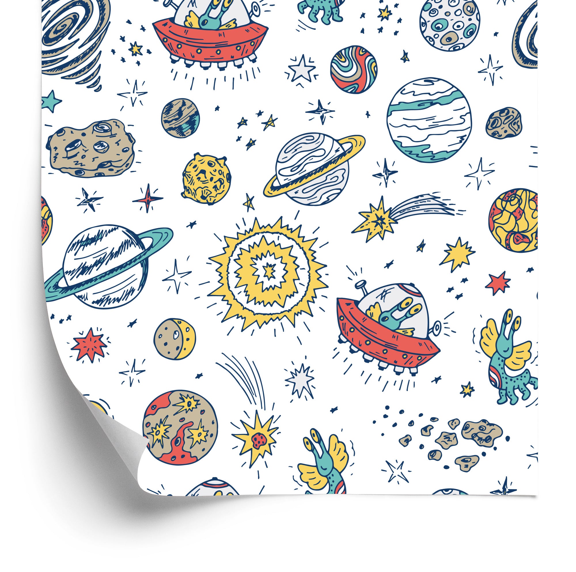 Tapeta Planety Gwiazdy I Ufo