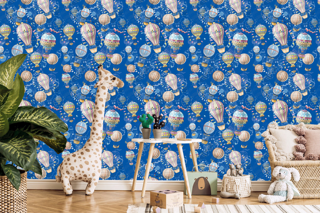 Tapeta Balony Z Niebieskim Tłem