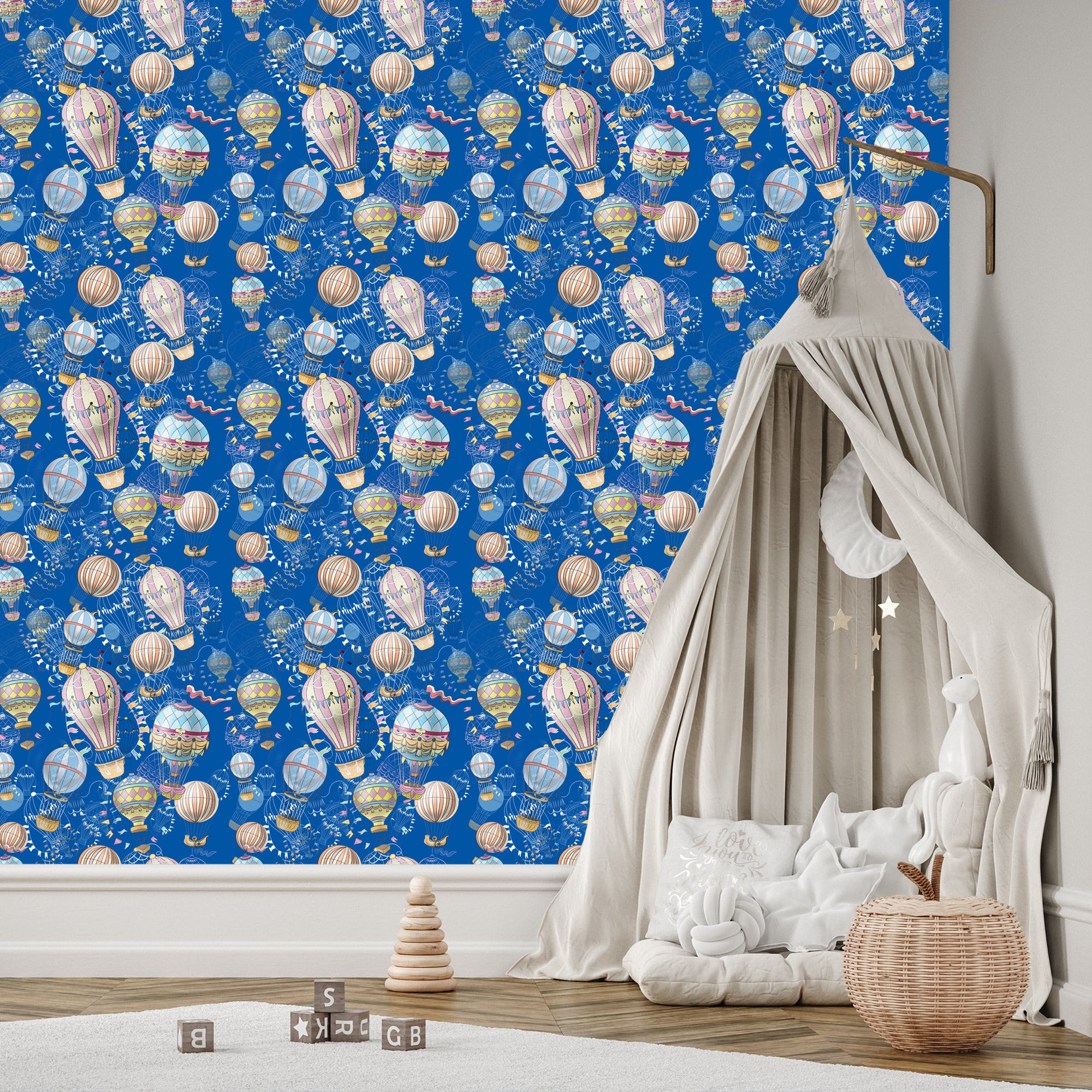 Tapeta Balony Z Niebieskim Tłem