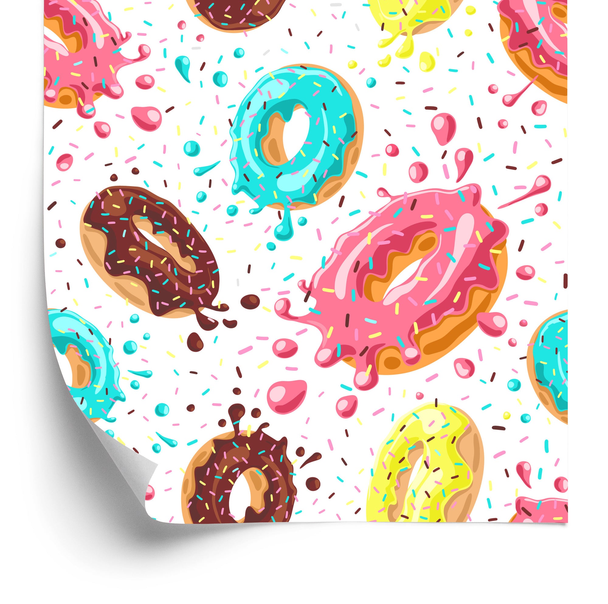 Tapeta Kolorowe Pączki Z Polewą