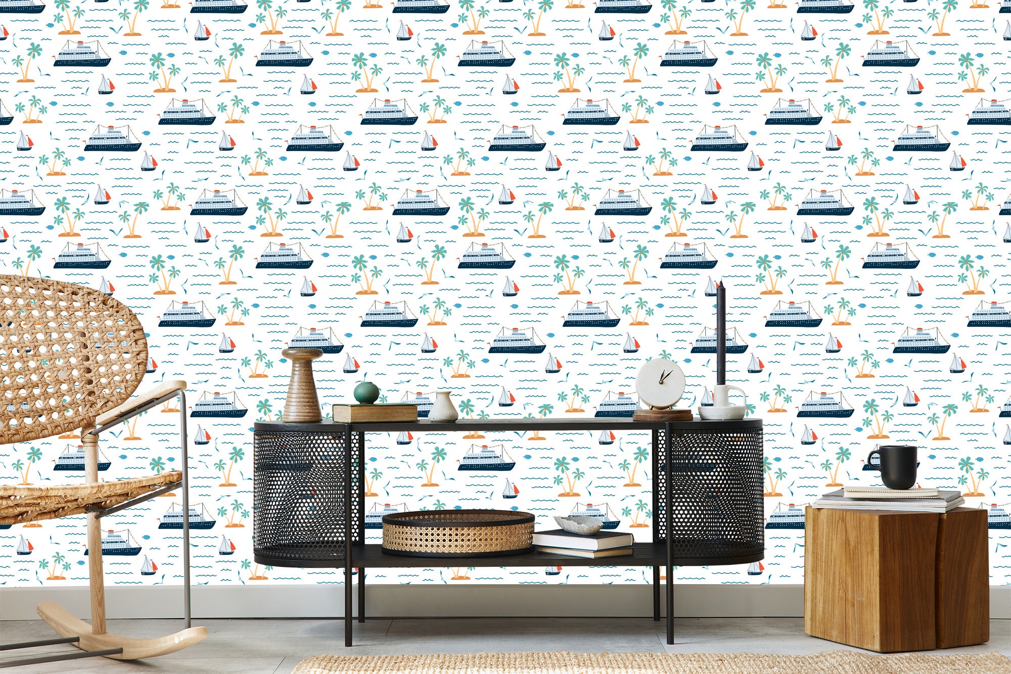 Tapeta Statki Pośród Wysp