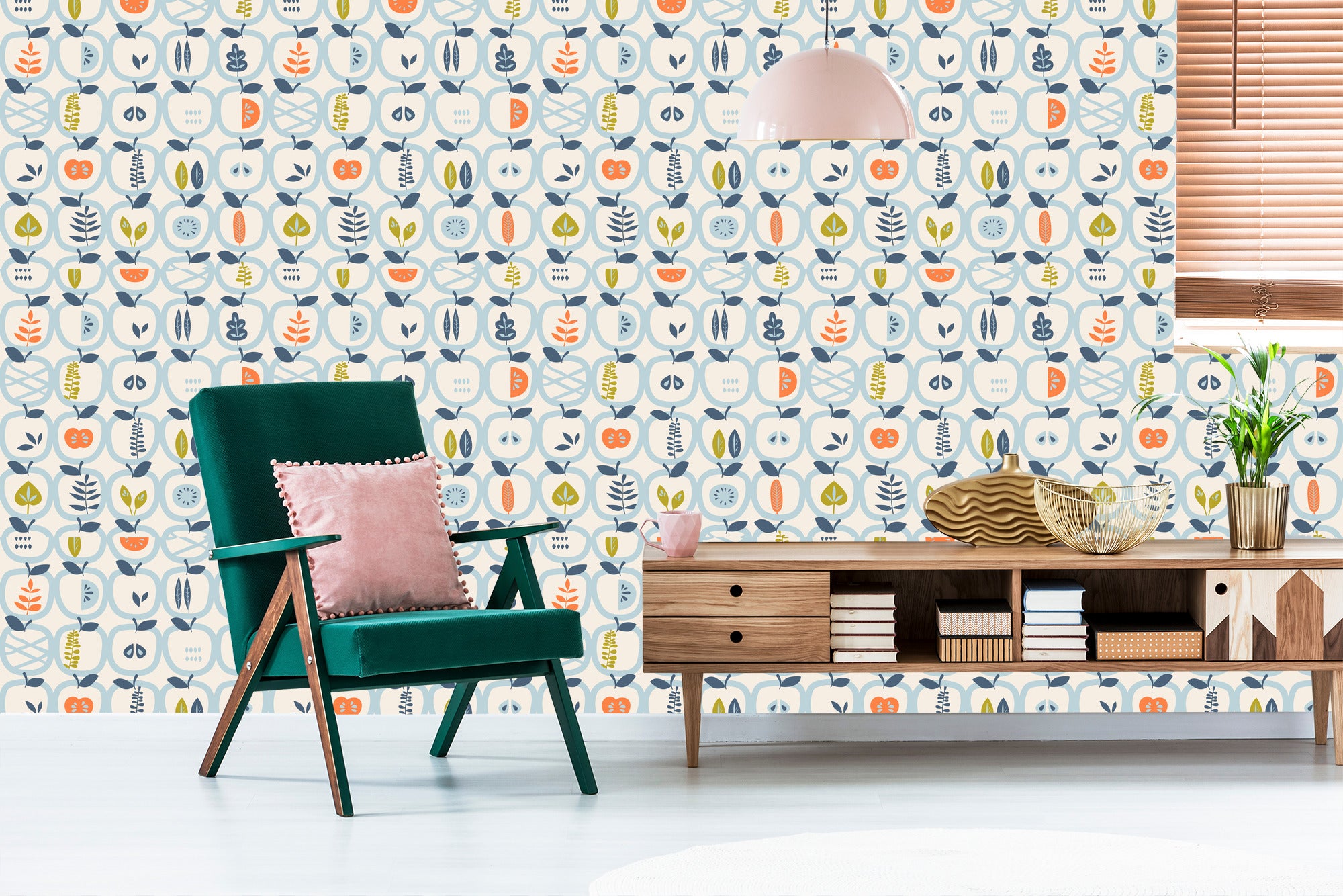 Tapeta Do Kuchni - Jabłka I Liście