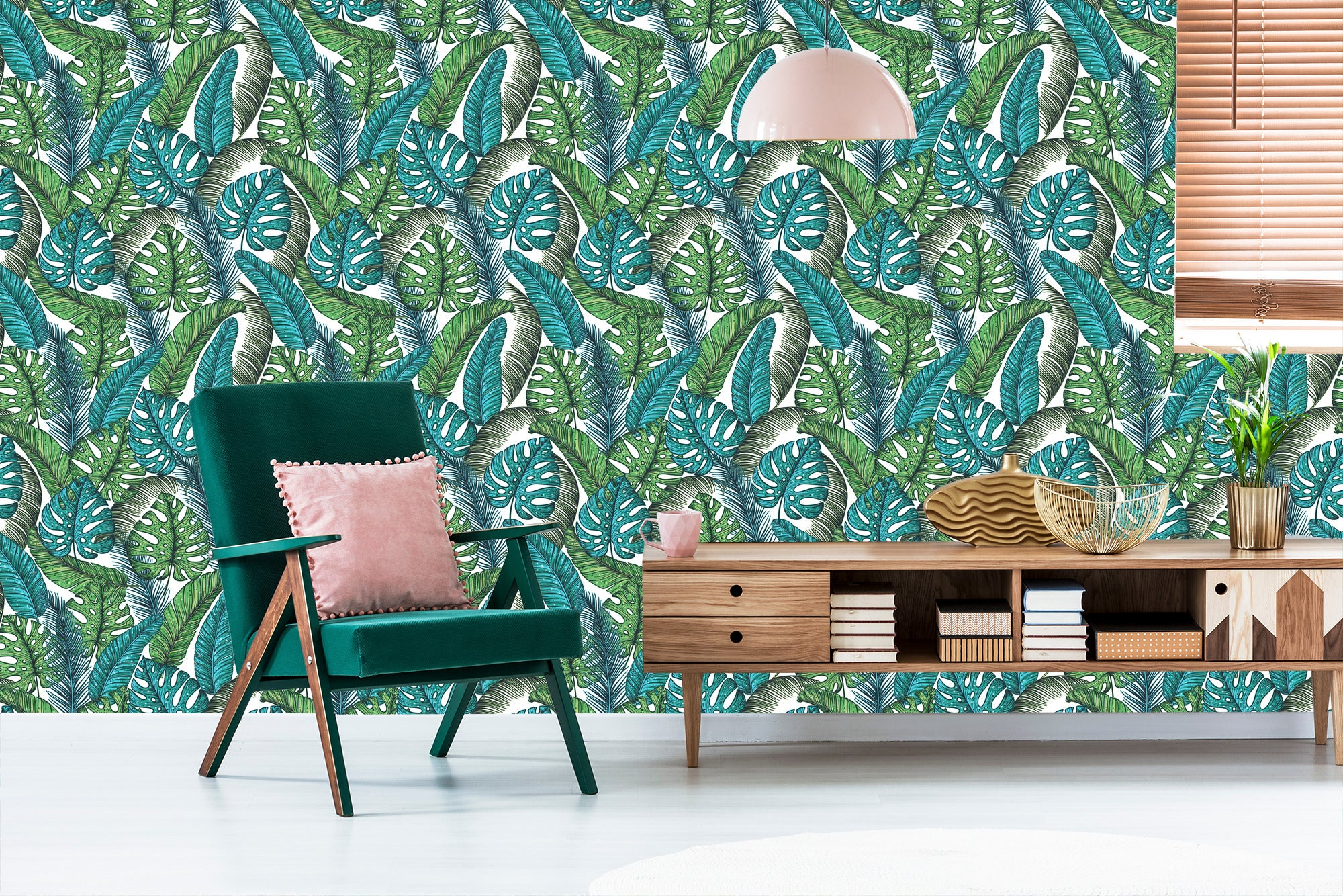 Tapeta Liście Monstera Dżungla