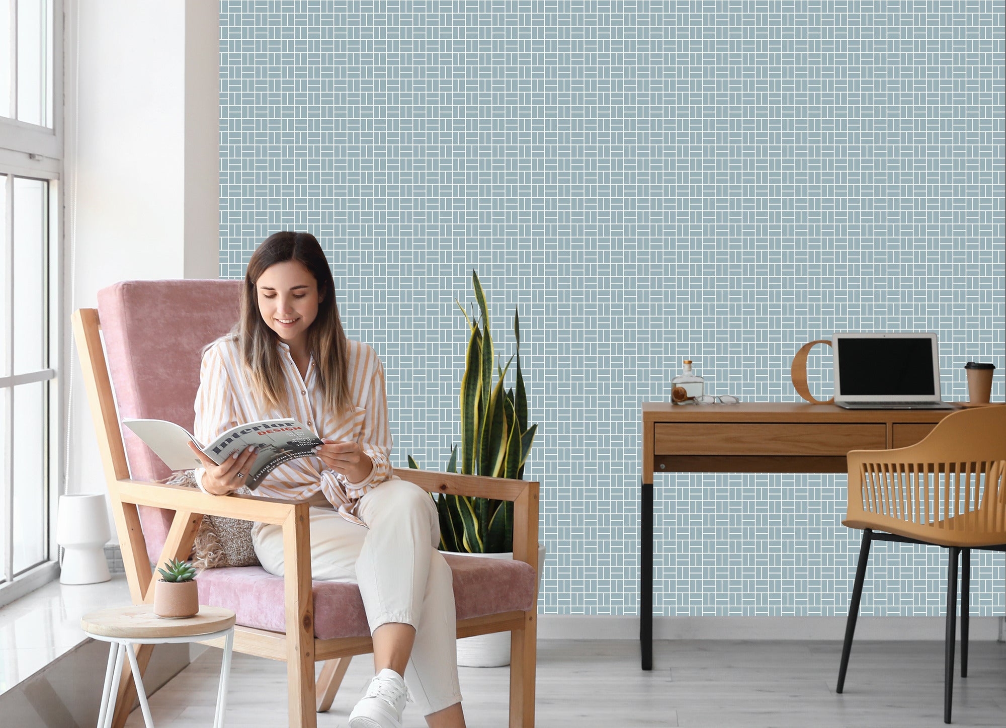 Tapeta Wzór Geometryczny W Stylu Retro