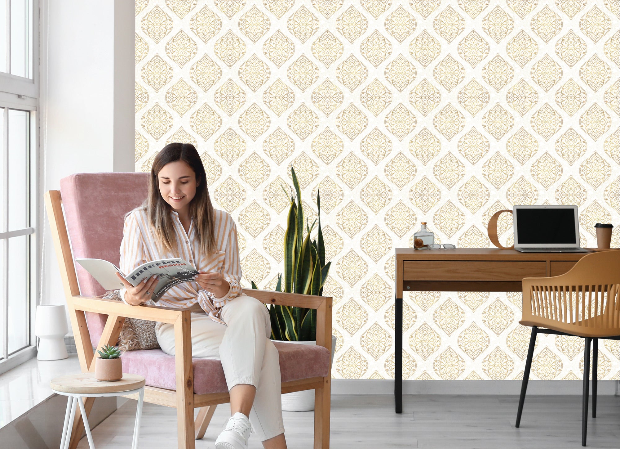 Tapeta Retro - Ornamenty W Stylu Wschodnim