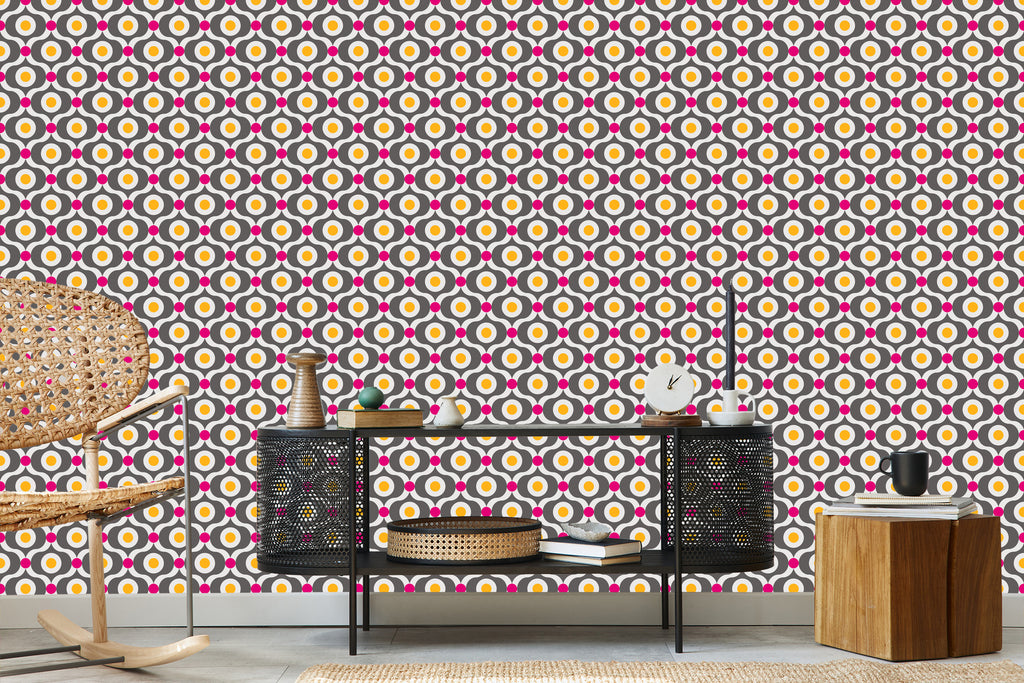Tapeta Kolorowe Retro Wzory