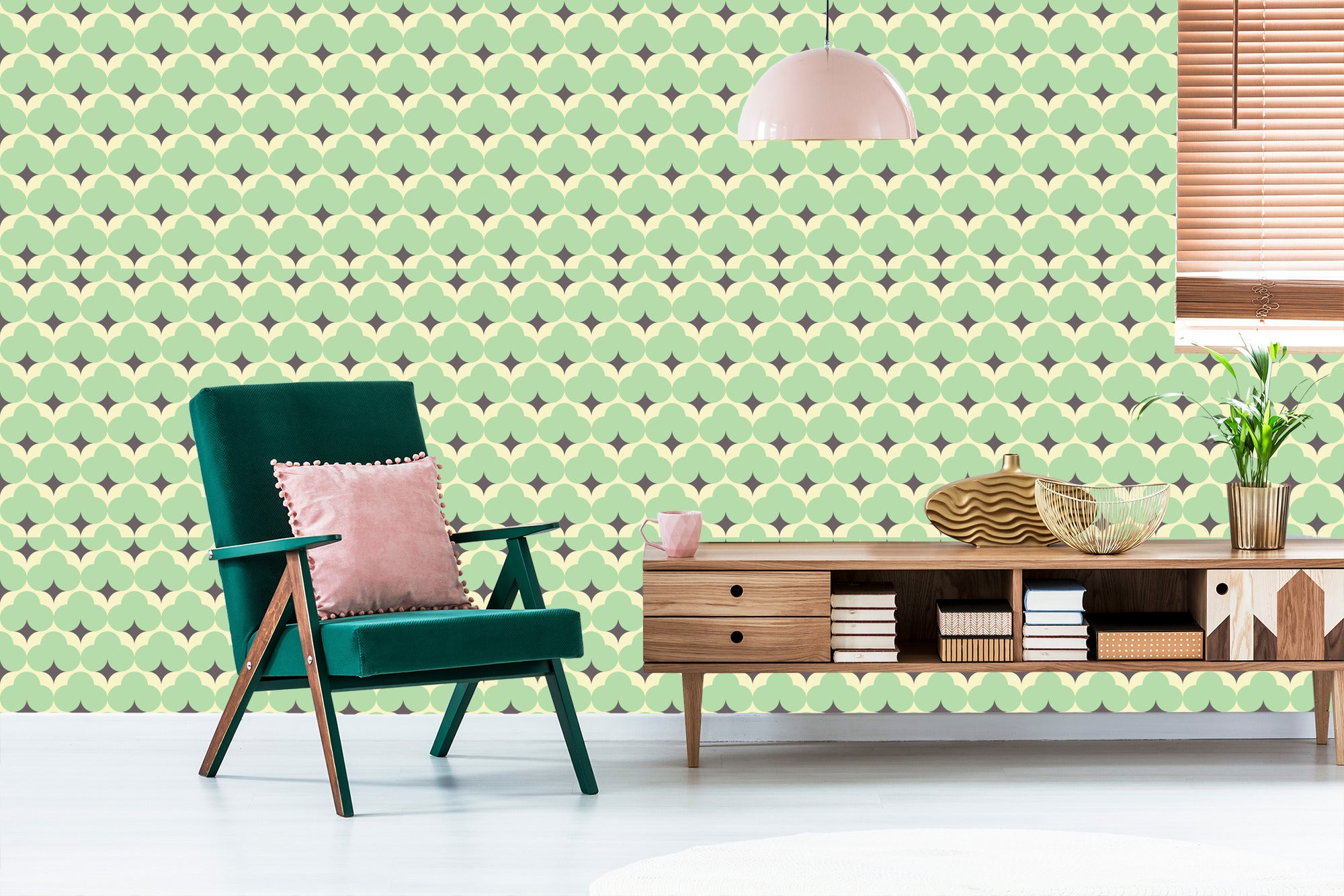 Tapeta Pastelowe Wzory Retro