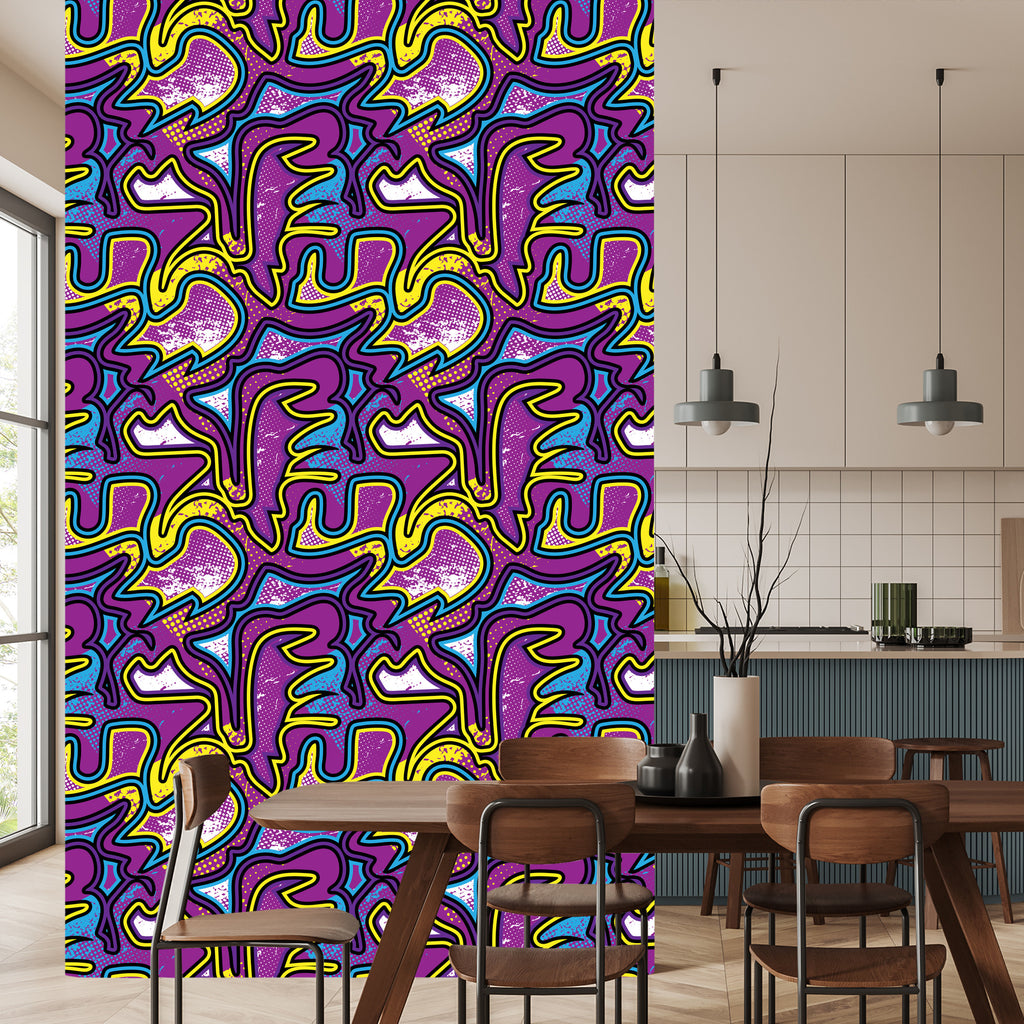 Tapeta Fioletowe Graffiti
