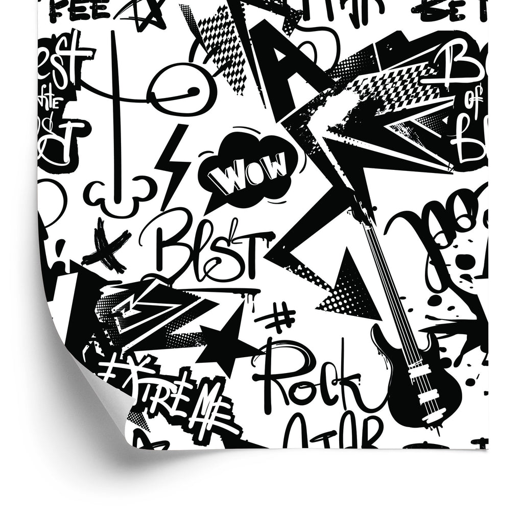 Tapeta Graffiti Z Gitarami