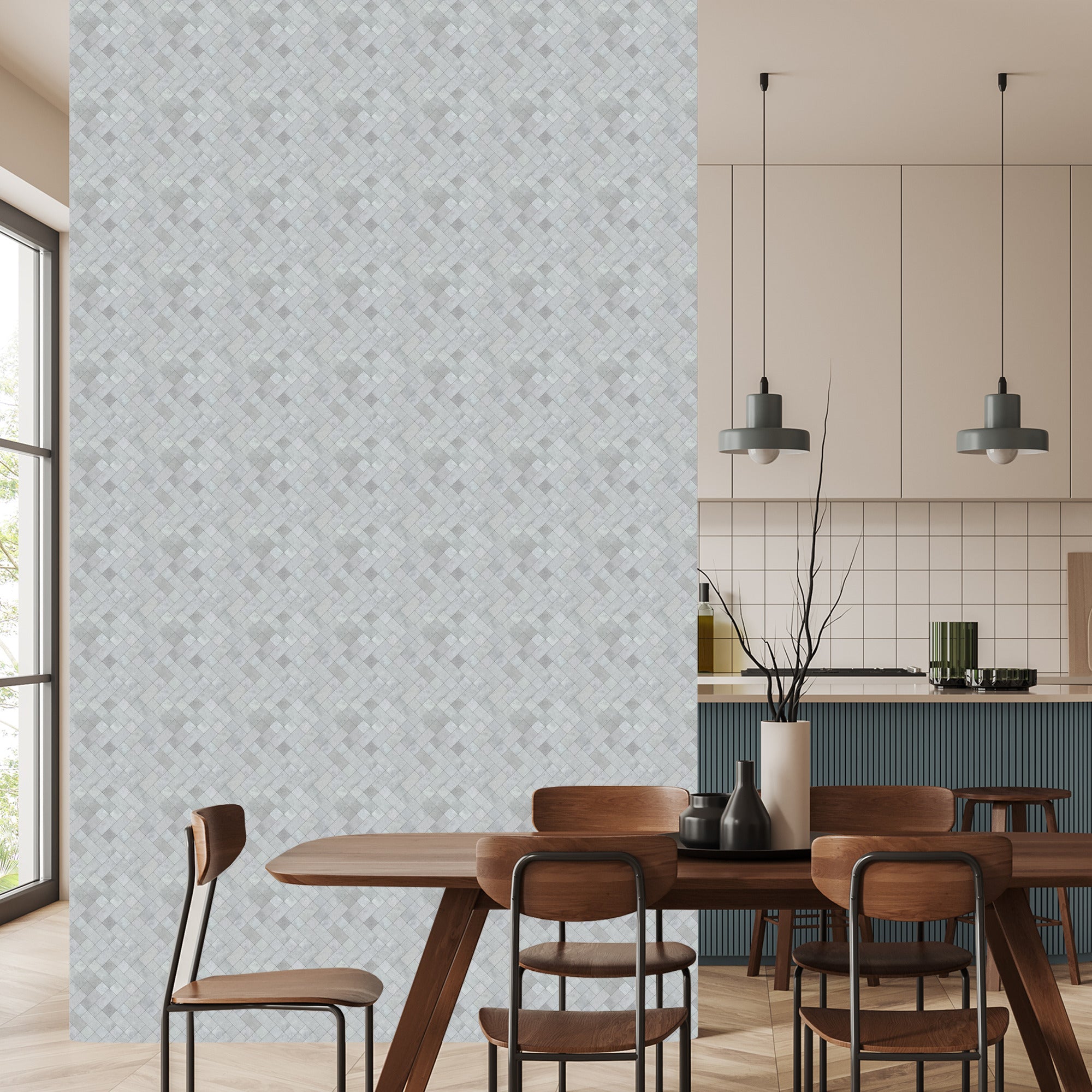 Tapeta Modernistyczny Beton W Formie Mozaiki