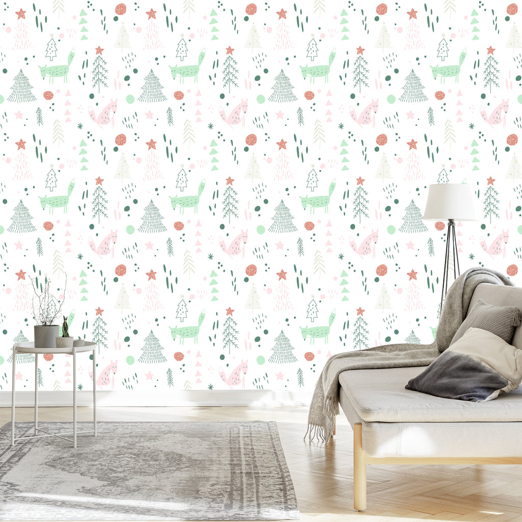 Tapeta Dla Dzieci – Lisy W Lesie