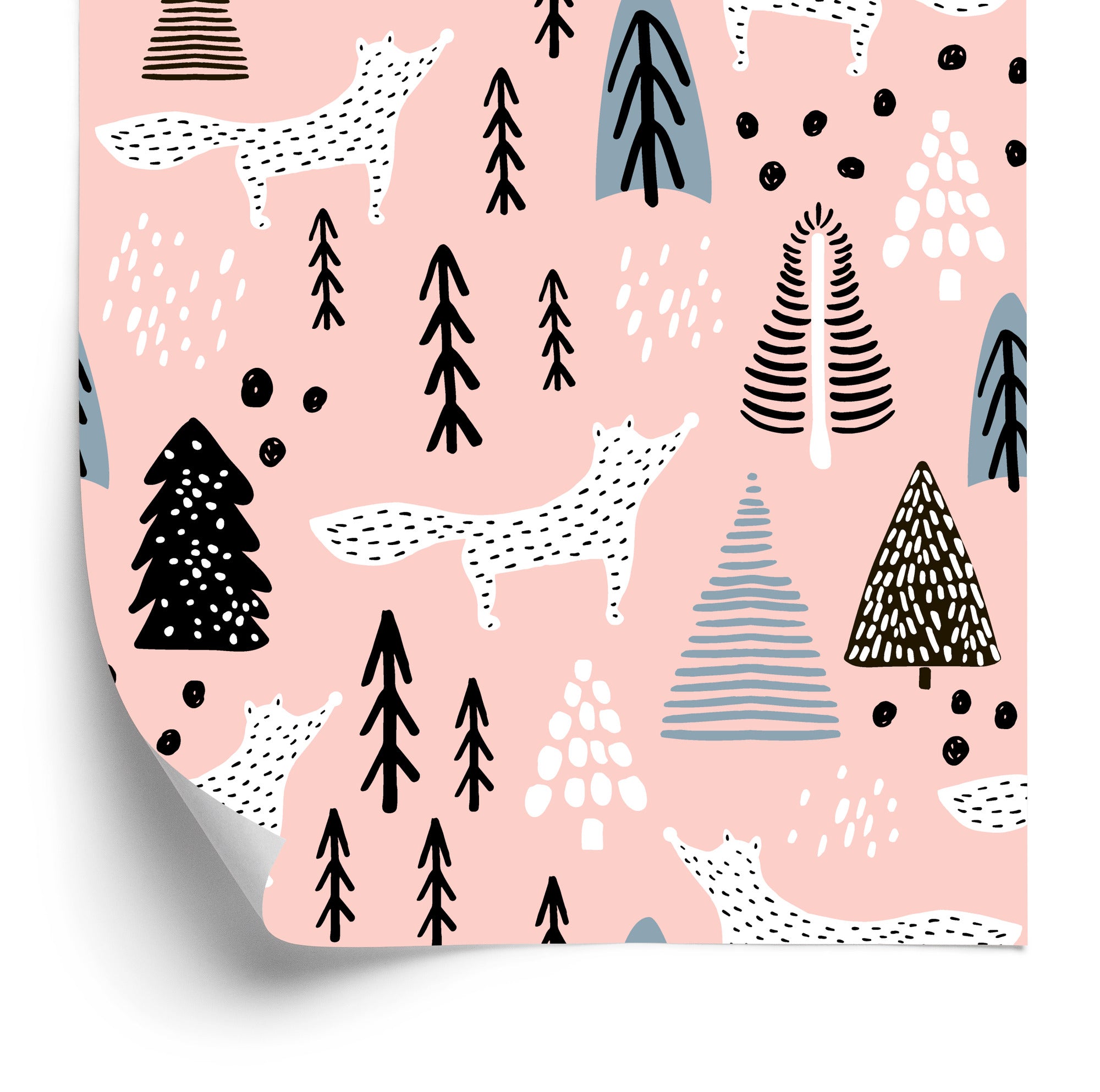 Tapeta Minimalistyczne Lisy W Lesie