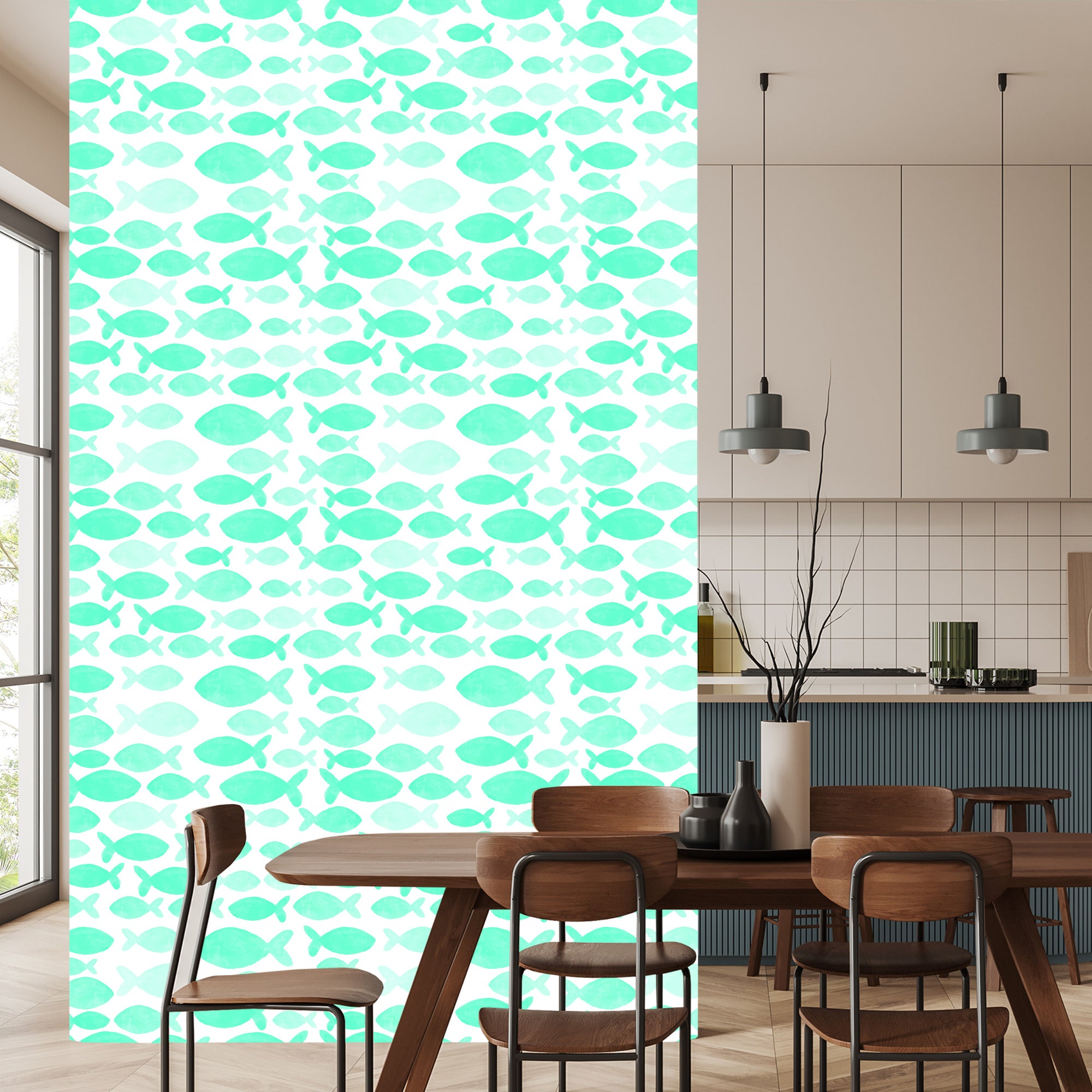 Tapeta Dla Dzieci - Rybki Akwarela