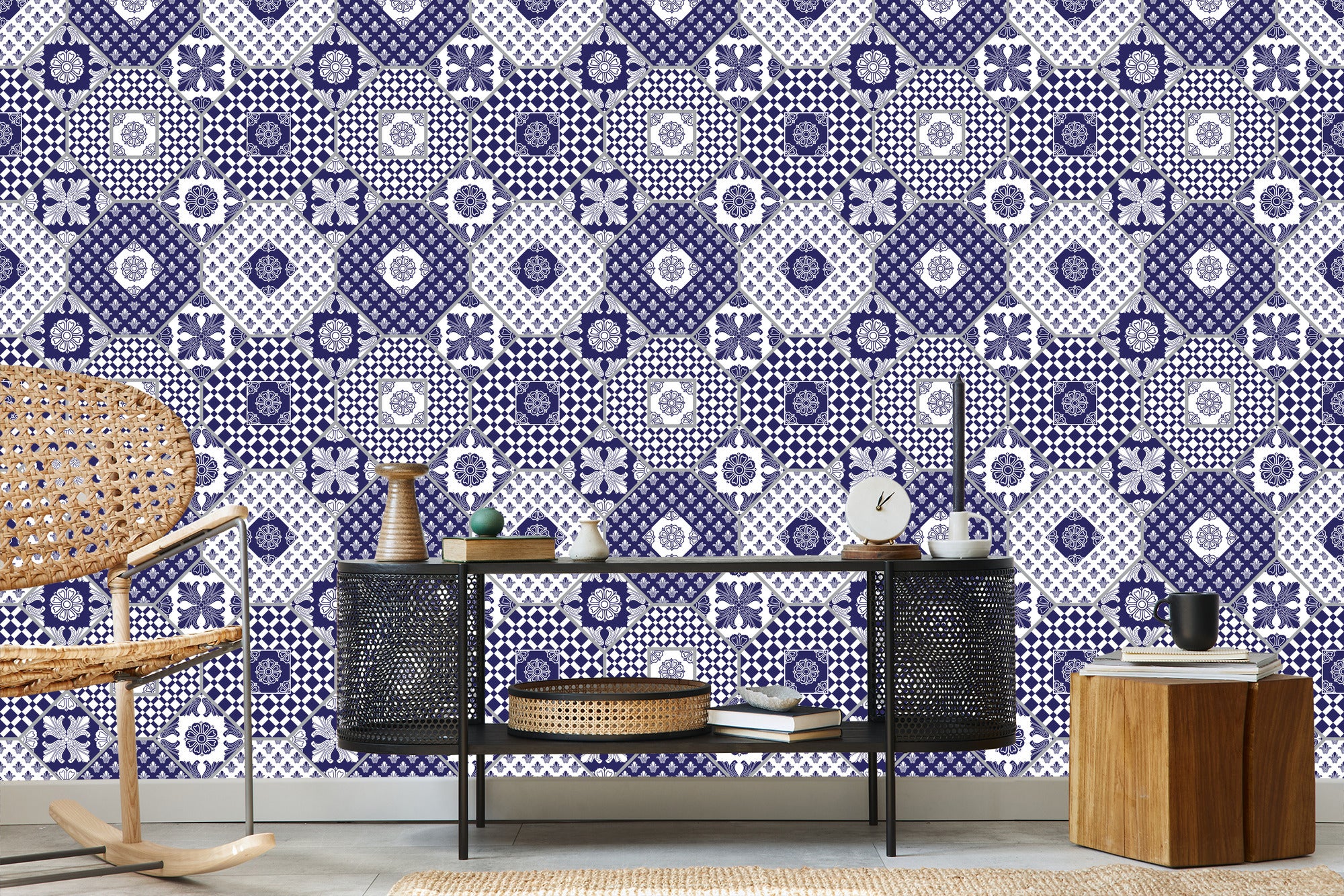 Tapeta Ornamenty - Patchwork
