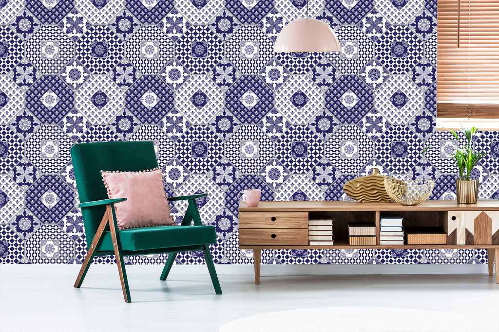 Tapeta Ornamenty - Patchwork