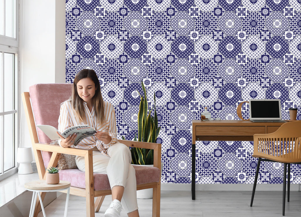 Tapeta Ornamenty - Patchwork