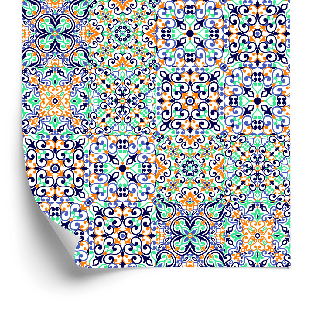 Tapeta Do Kuchni, Jadalni, Wzory, Kolorowa Mozaika