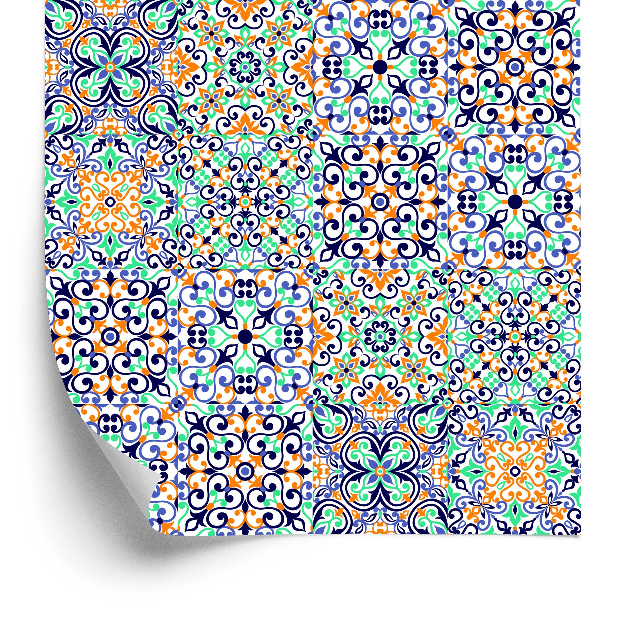 Tapeta Do Kuchni, Jadalni, Wzory, Kolorowa Mozaika