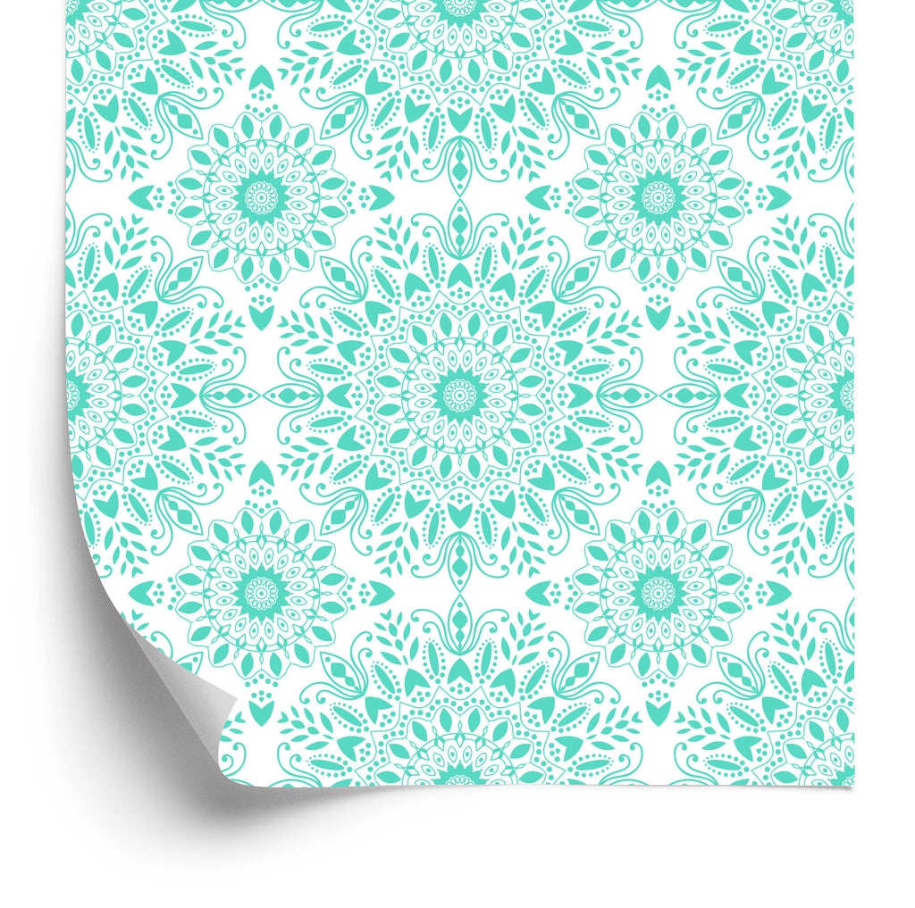 Tapeta Piękna Turkusowa Mandala